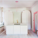 Eclectic one-wall kitchen in 4011 Cloudburst Concrete