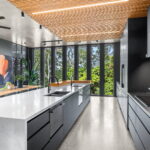 Caesarstone Kitchen Benchtop and Splashback Empira White - Black Tempal - Excava Colour 6