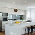 South Coast Homes Sleek Concrete Ocean Foam Kitchen