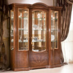 Traditional materials Glass fronted display cabinet