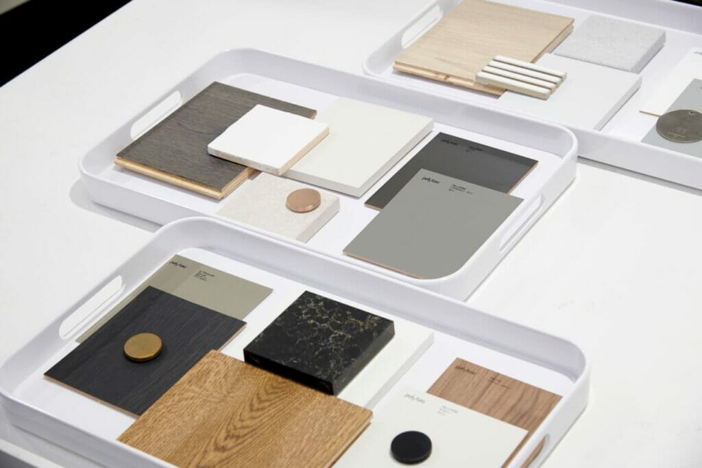 cabinetry sample selections.