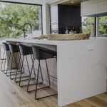 House rules renovation kitchen island with caesarstone