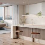 Porcelain Indoor Kitchen, Caesarstone 502 Sleet
