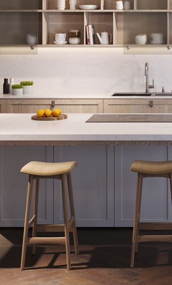 Caesarstone 5140 Dreamy Carrara Kitchen