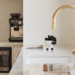 Caesarstone 5144 Rossa Nova in modern white kitchen - AU project