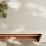 Caesarstone Mineral ICON 8251 Taj Whisper beige one-wall kitchen with island