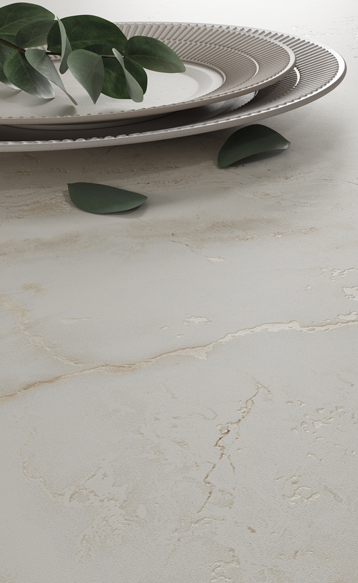 Caesarstone Sculpted Effect on 537 Glacetta Porcelain surface