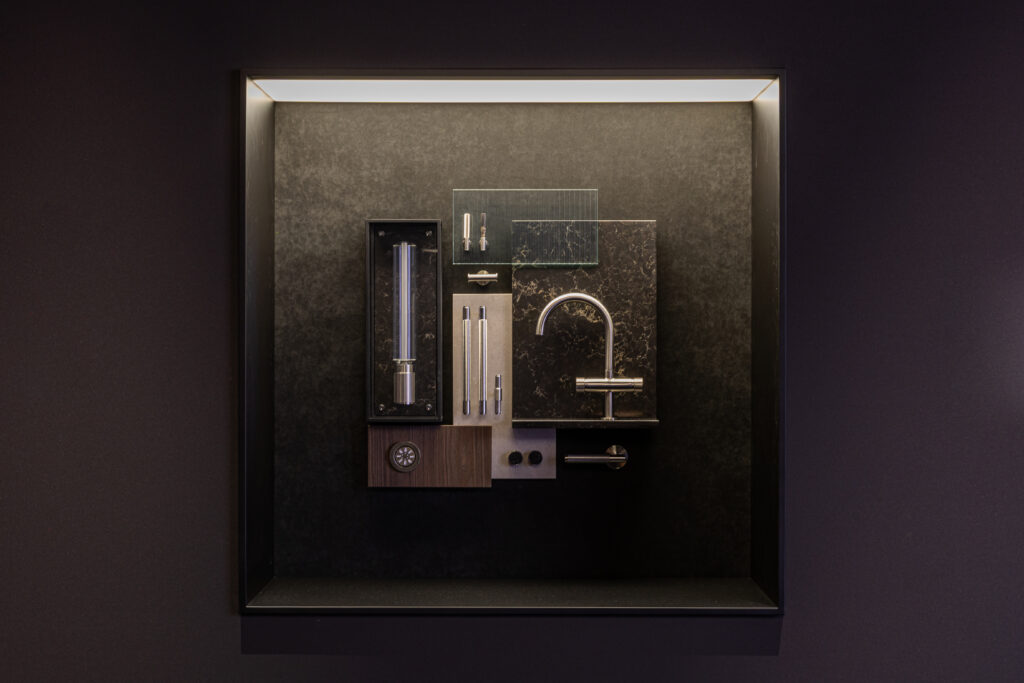 An exploration of materials, finishes and modular design within the Aqua Sanctuary.