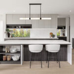 Caesarstone 5444 Lunar Frost surface in modern kitchen