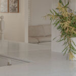 Caesarstone ICON 5444 Lunar Frost in modern kitchen